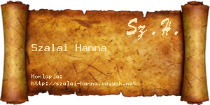 Szalai Hanna névjegykártya