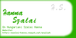 hanna szalai business card